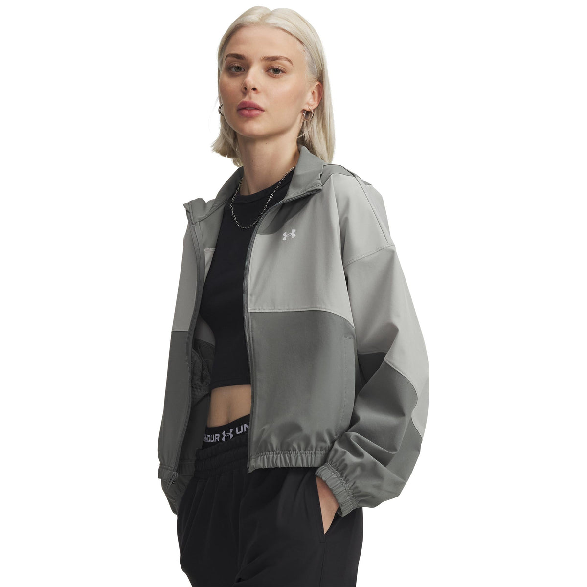 Under Armour Rival Woven Women's Jacket - Green/White