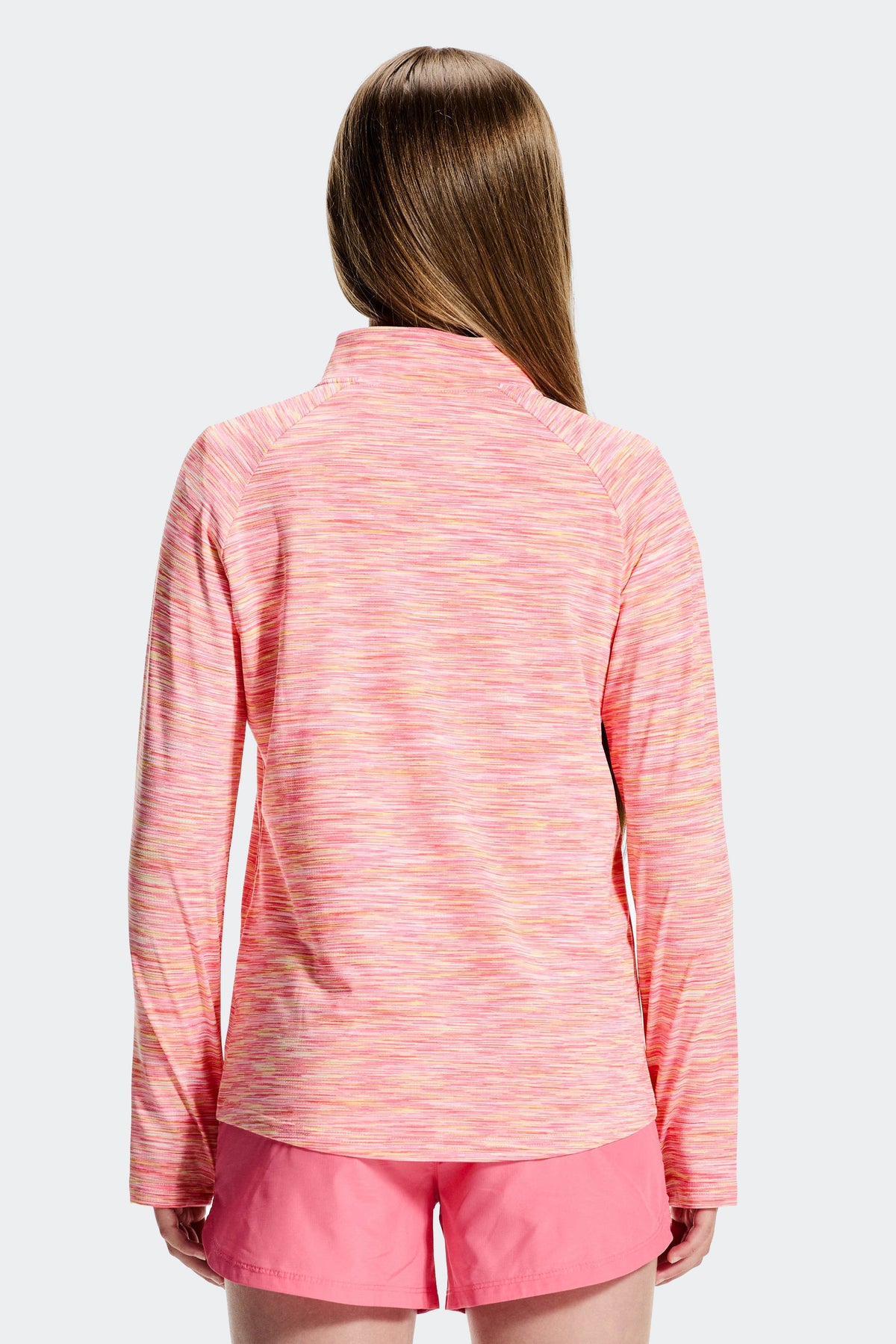Montirex Girls' Trail 1/4 Zip - Pink/White/Yellow