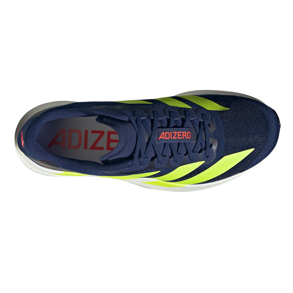 adidas Adizero Evo SL Men's Running Shoes - Dark Blue/Solar Lime/Lucid Red