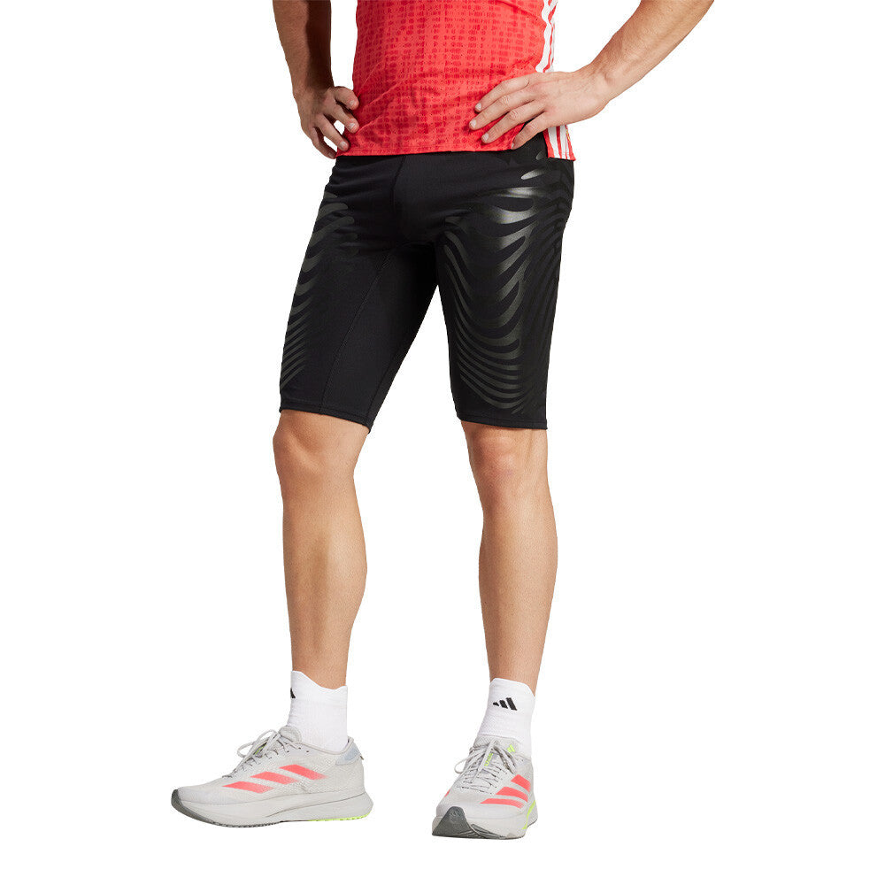adidas Adizero Control Men's Running Tight Shorts - Black