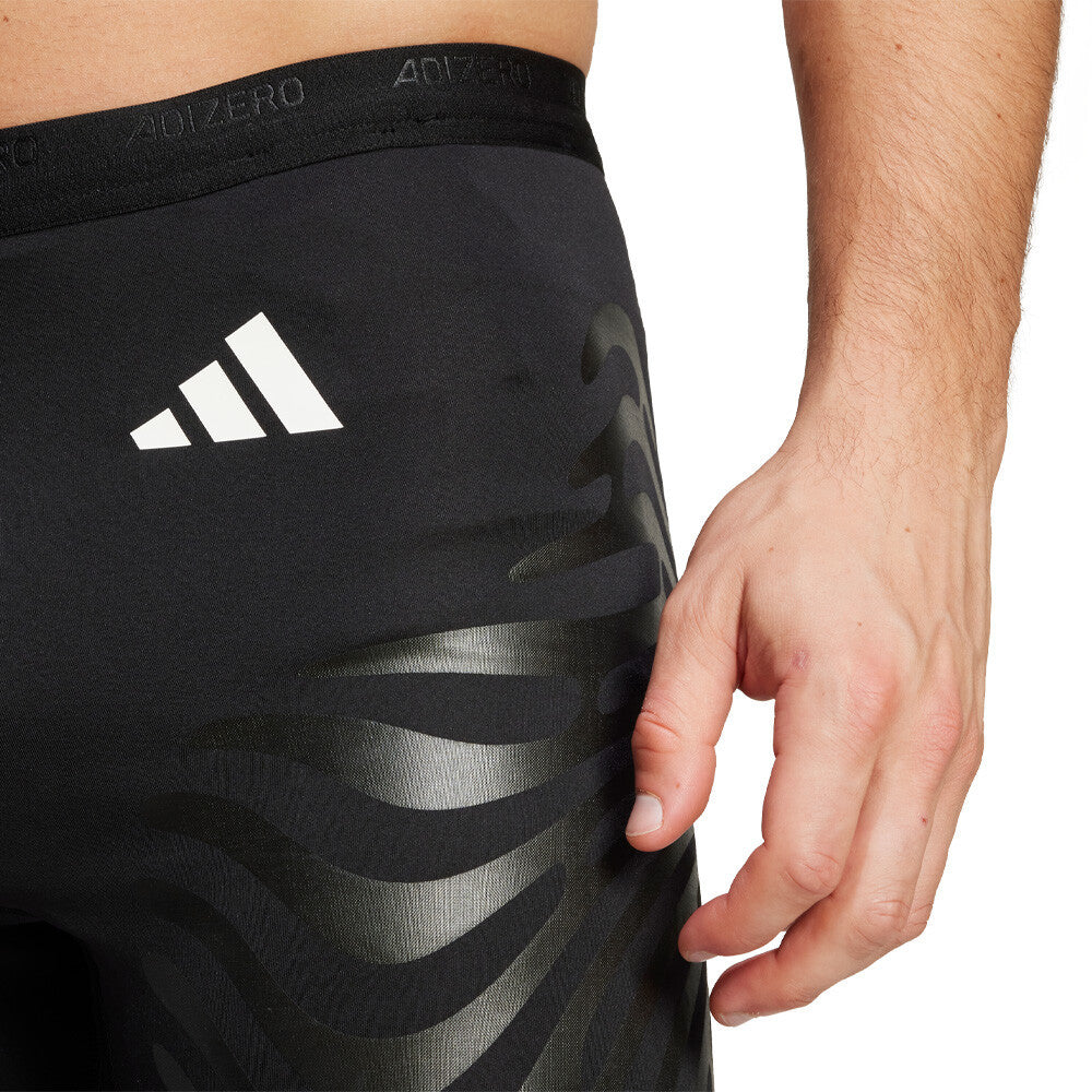 adidas Adizero Control Men's Running Tight Shorts - Black