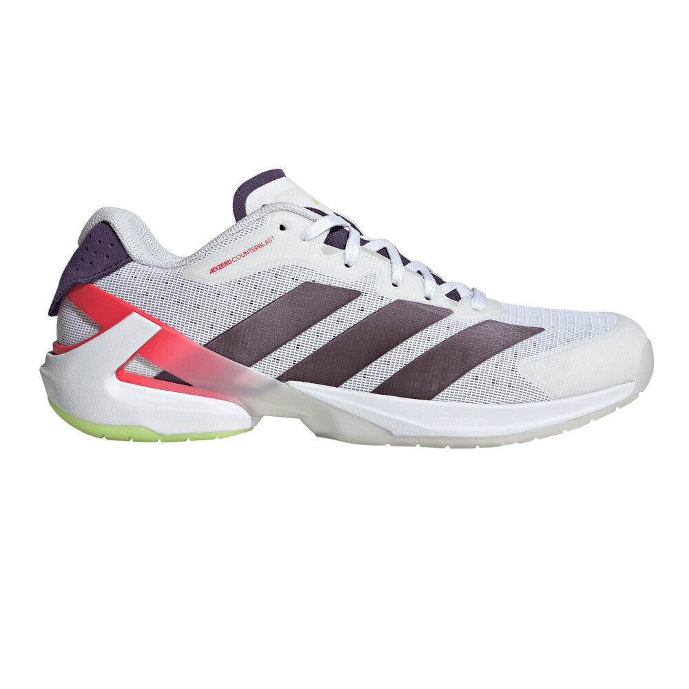 adidas Adizero Counterblast Men's Indoor Court Shoes - Cloud White/Aurora Metallic/Aurora Plum