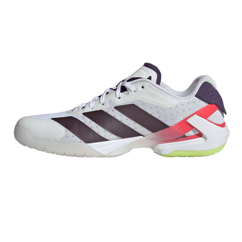 adidas Adizero Counterblast Men's Indoor Court Shoes - Cloud White/Aurora Metallic/Aurora Plum
