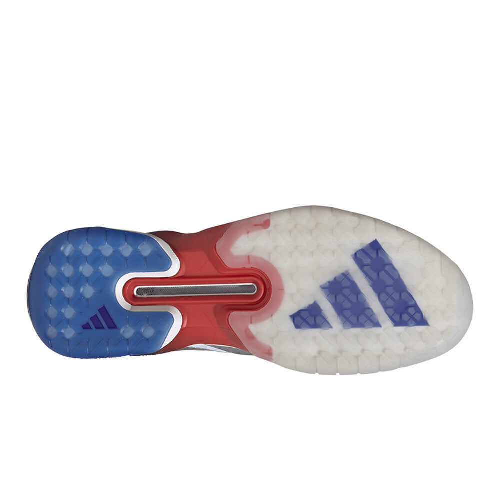 adidas Adizero Counterblast Men's Indoor Court Shoes - Cloud White/Silver Metallic/Pure Ruby