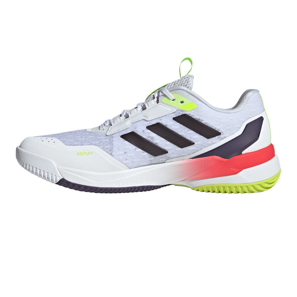 adidas Crazyflight 6 Men's Indoor Court Shoes - Cloud White/Aurora Metallic/Semi Lucid Red