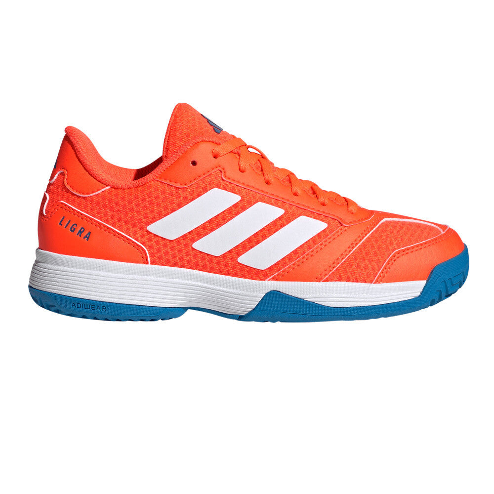 adidas Junior Ligra 8 Trainers - Solar Orange/Cloud White