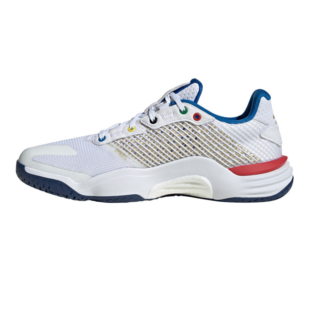 adidas Stabil 16 Men's Indoor Court Shoes - Cloud White/Gold Metallic/Dark Blue