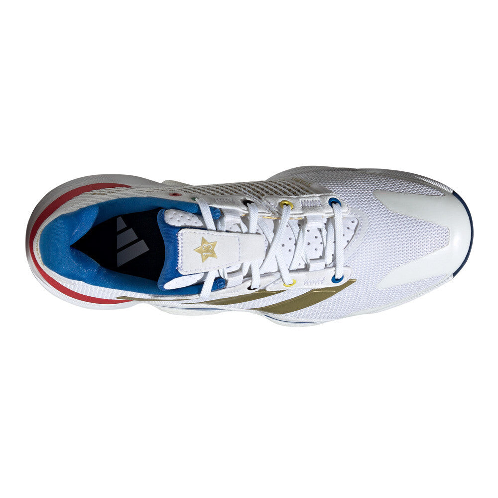 adidas Stabil 16 Men's Indoor Court Shoes - Cloud White/Gold Metallic/Dark Blue