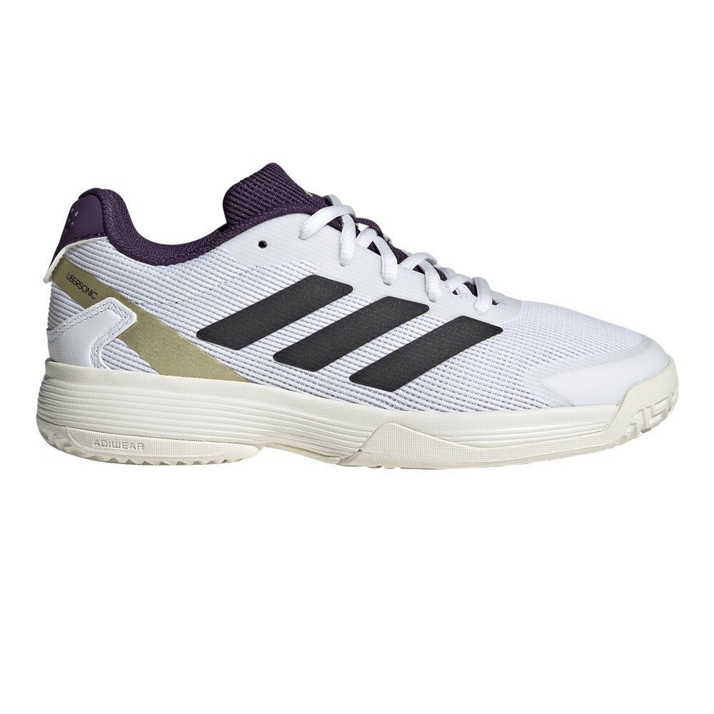 adidas Junior Ubersonic Trainers - Cloud White/Core Black/Aurora Plum