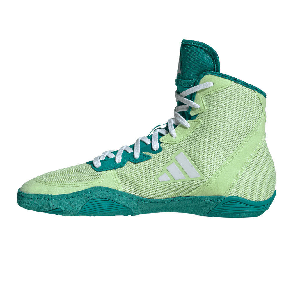 adidas Adizero Mat Wizard 6 Men's Wrestling Boots - Semi Spark Green/Cloud White/Pure Teal