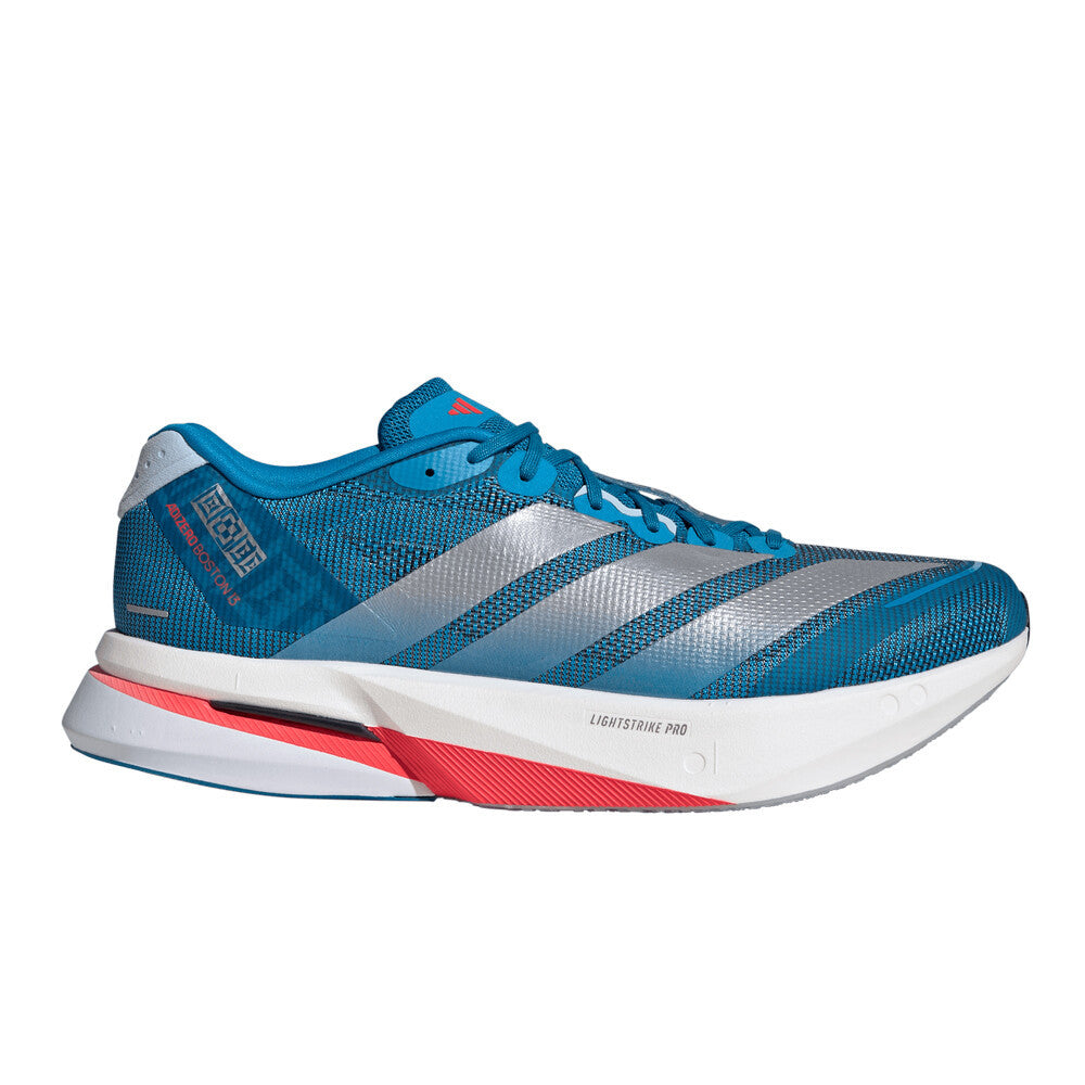 adidas Adizero Boston 13 Men's Running Shoes - Solar Blue/Silver Metallic/Dark Solar Blue
