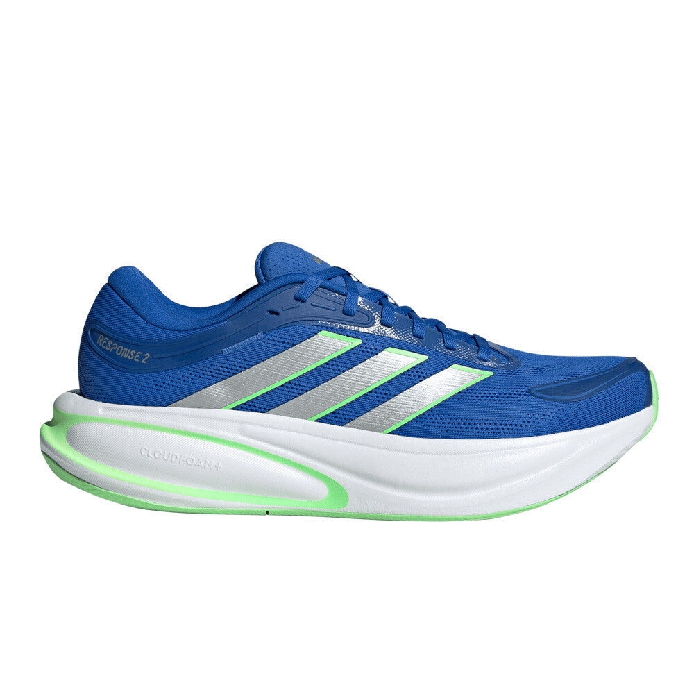 adidas Response 2 Men's Running Shoes - Blue/Silver Metallic/Lime Burst