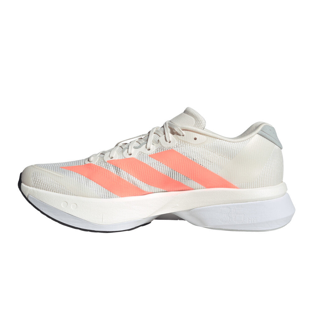 adidas Adizero Boston 13 Men's Running Shoes - Off White/Lucid Orange/Grey