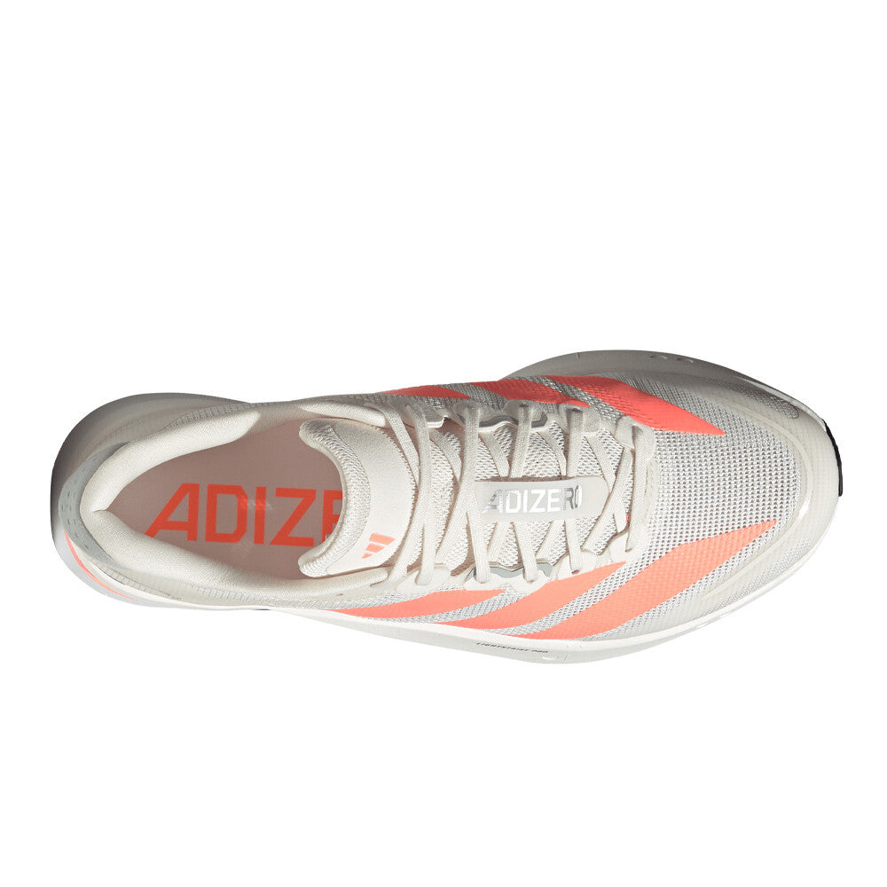 adidas Adizero Boston 13 Men's Running Shoes - Off White/Lucid Orange/Grey
