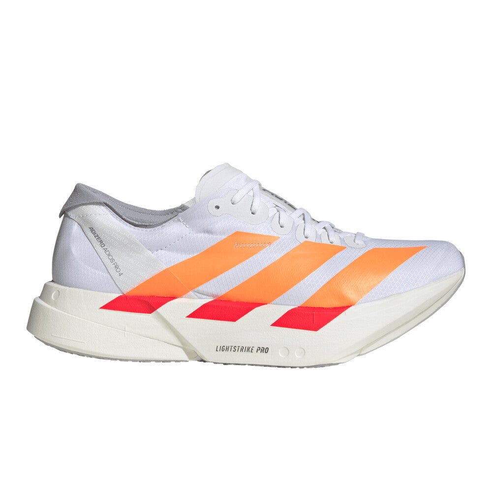 adidas Adizero Adios Pro 4 Men's Running Shoes - White/Beam Orange/Lucid Red