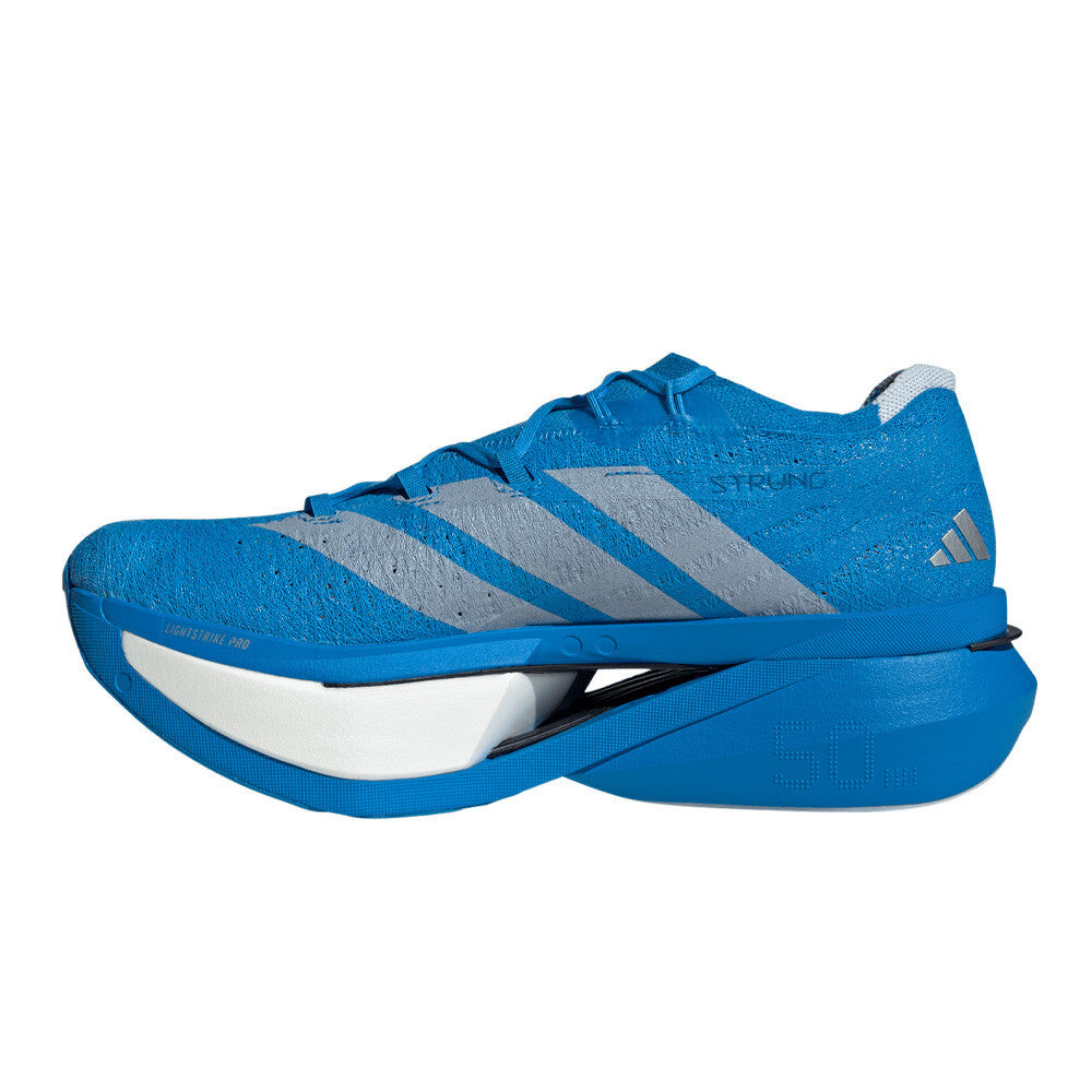 adidas Adizero Prime X3 Strung Men's Running Shoes - Solar Blue/Silver Metallic/Lucid Red
