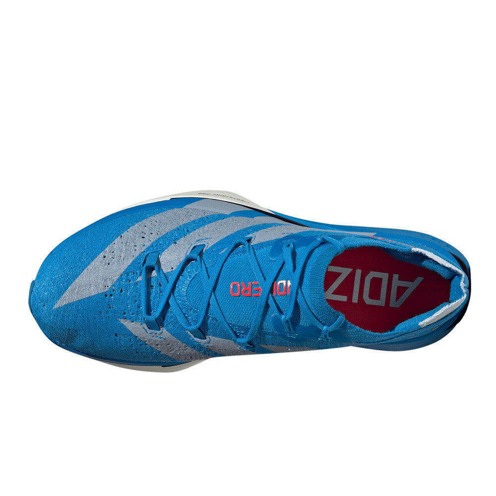 adidas Adizero Prime X3 Strung Men's Running Shoes - Solar Blue/Silver Metallic/Lucid Red