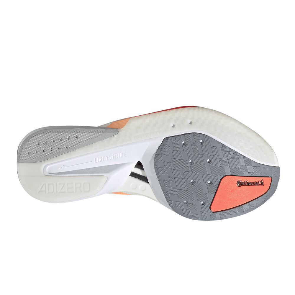 adidas Adizero Boston 13 Women's Running Shoes - Off White/Beam Orange/Acid Orange