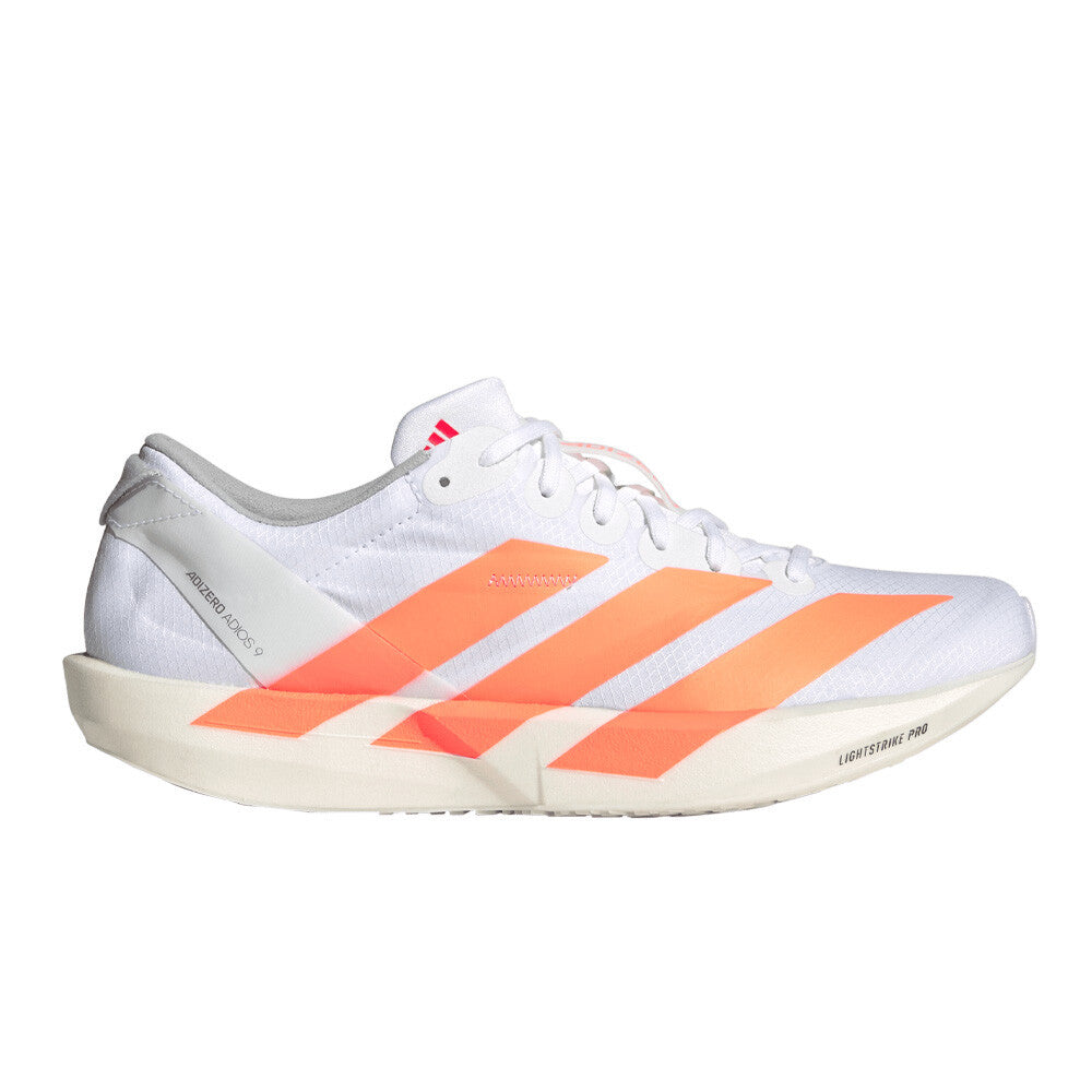 adidas Adizero Adios 9 Women's Running Shoes - Cloud White/Beam Orange/Lucid Red