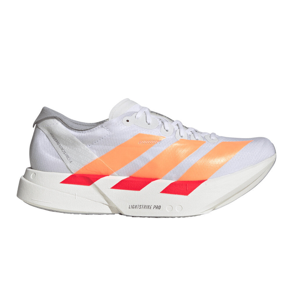 adidas Adizero Adios Pro 4 Women's Running Shoes - White/Beam Orange/Lucid Red