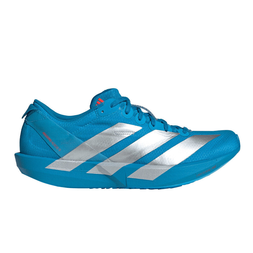 adidas Adizero Adios 9 Women's Running Shoes - Silver Metallic/Lucid Red