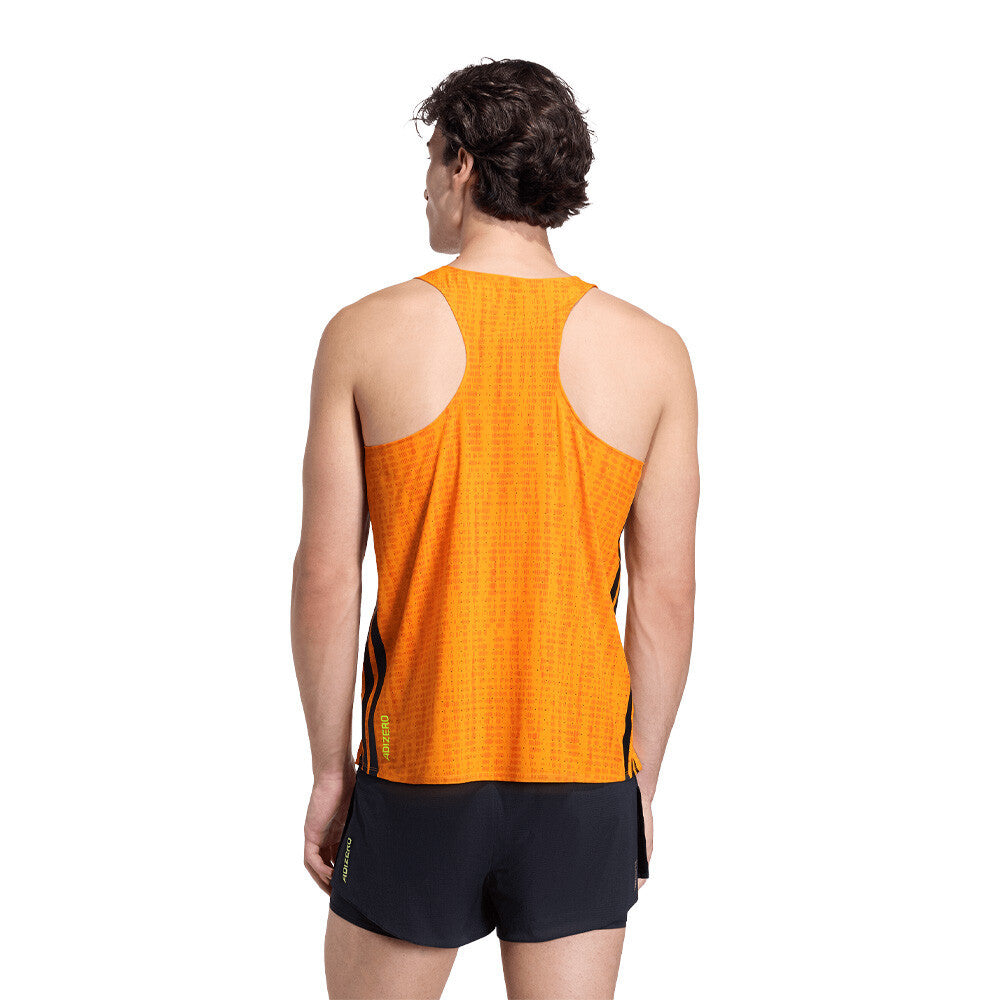 adidas Adizero Men's Running Vest - Pure Tangerine/Pure Orange
