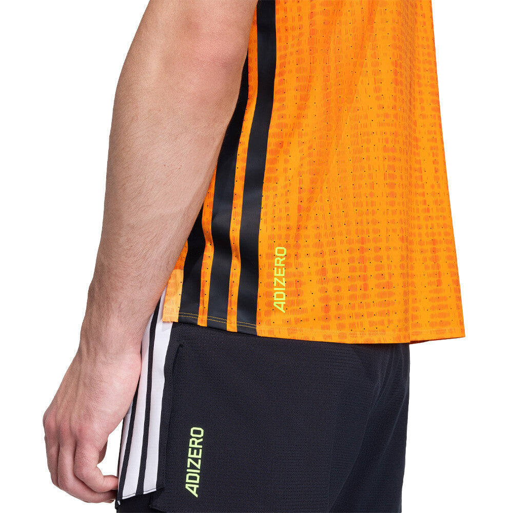 adidas Adizero Men's Running Vest - Pure Tangerine/Pure Orange