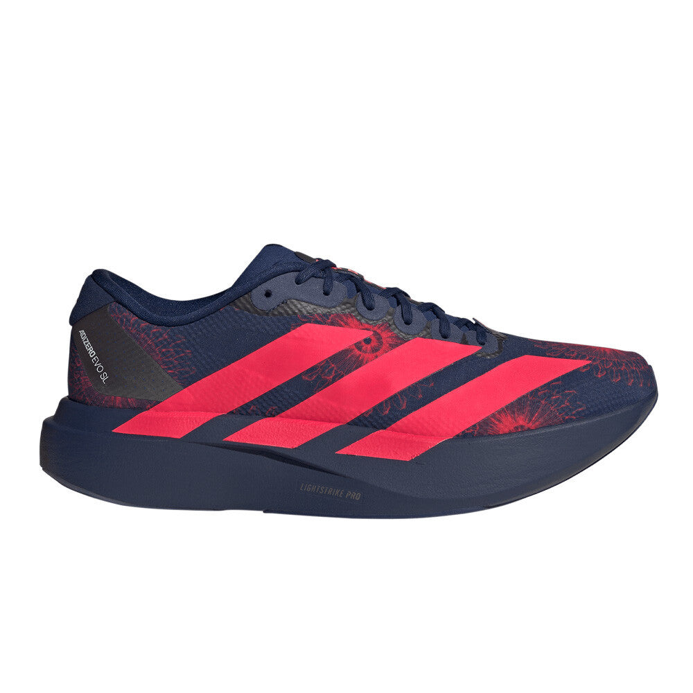 adidas Adizero Evo SL Woven Men's Running Shoes - Dark Blue/Lucid Red/Muted Red
