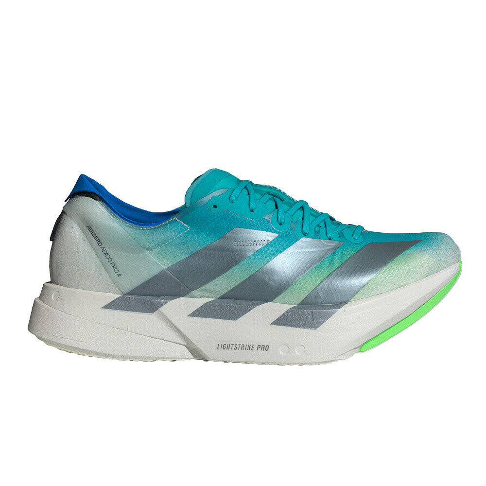 adidas Adizero Adios Pro 4 Men's Running Shoes - Aqua/Iron Metallic/Grey One