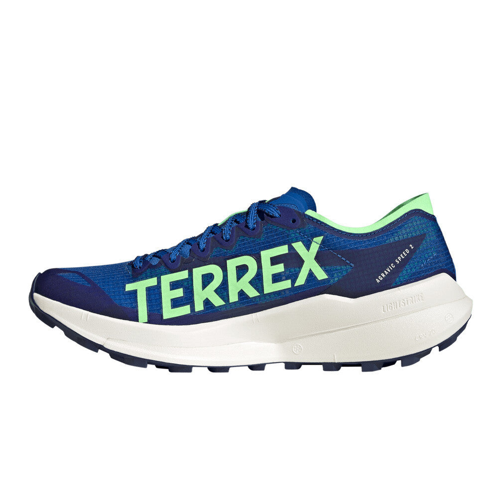 adidas Terrex Agravic Speed 2 Men's Trail Running Shoes - Blue/Dash Grey/Lime Burst
