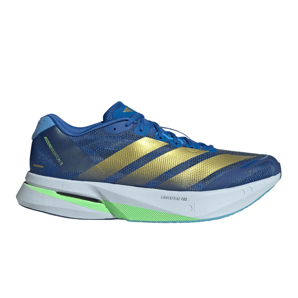 adidas Adizero Boston 13 Men's Running Shoes - Blue/Gold Metallic/Blue Burst