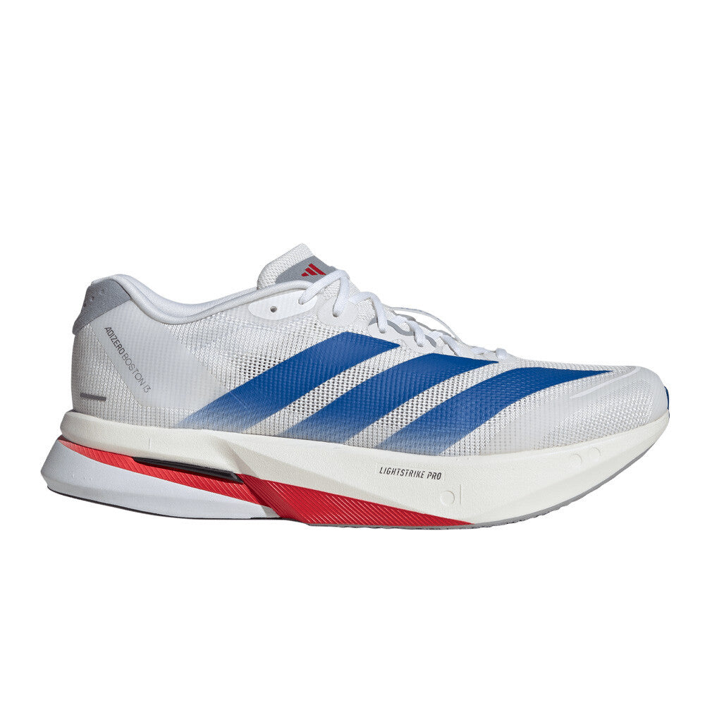adidas Adizero Boston 13 Men's Running Shoes - Cloud White/Team Royal Blue/Halo Silver