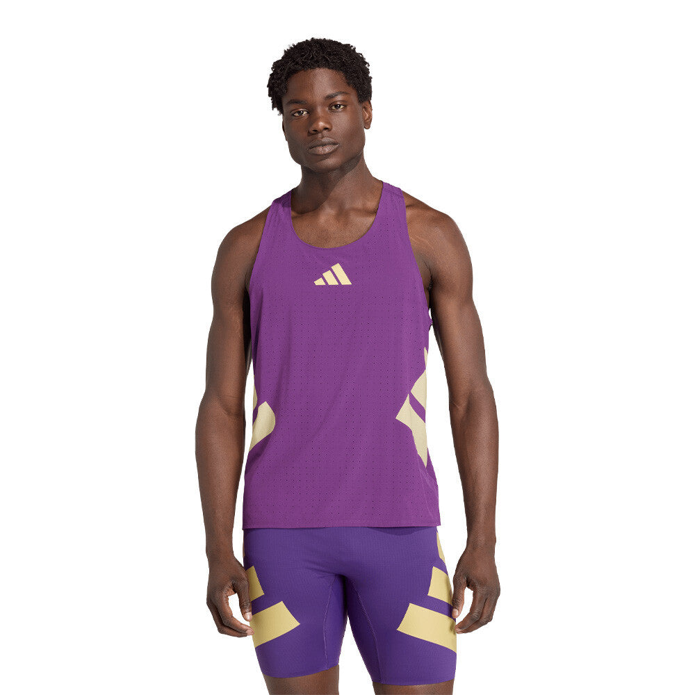 adidas Adizero Road to Records Men's Running Vest - Tribe Purple