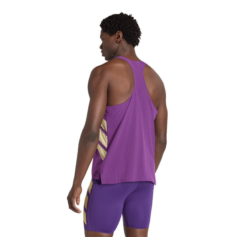 adidas Adizero Road to Records Men's Running Vest - Tribe Purple