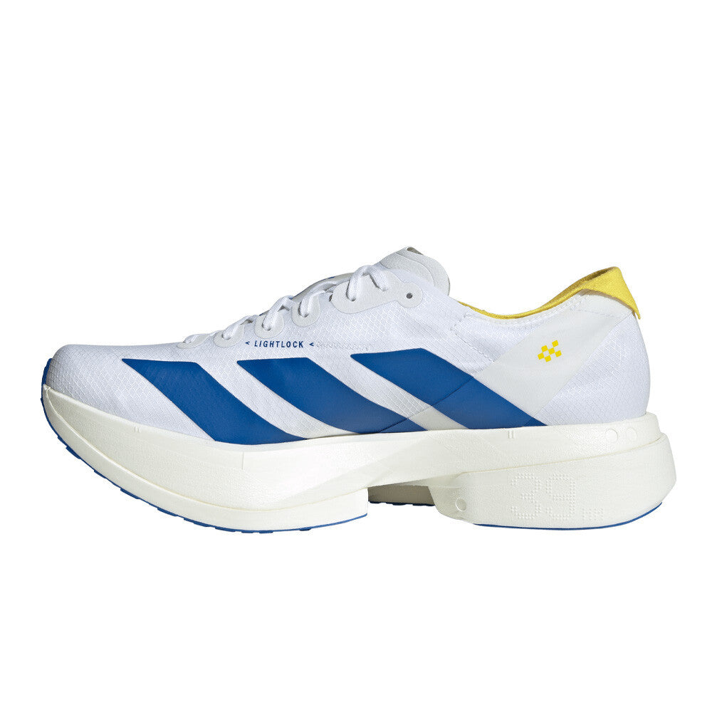 adidas Adizero Adios Pro 4 Men's Running Shoes - Cloud White/Blue/Yellow