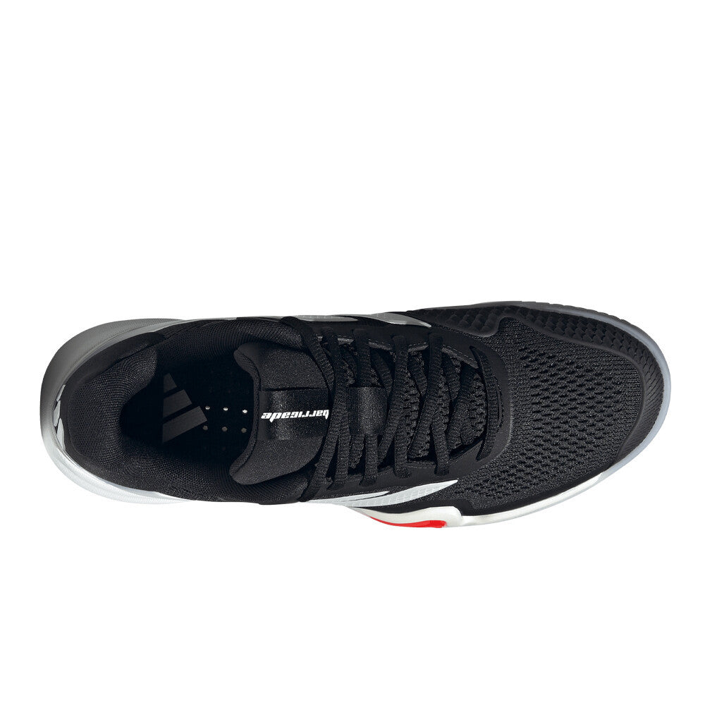 adidas Barricade 14 Men's Tennis Shoes - Core Black/Zero Metallic/Lucid Red