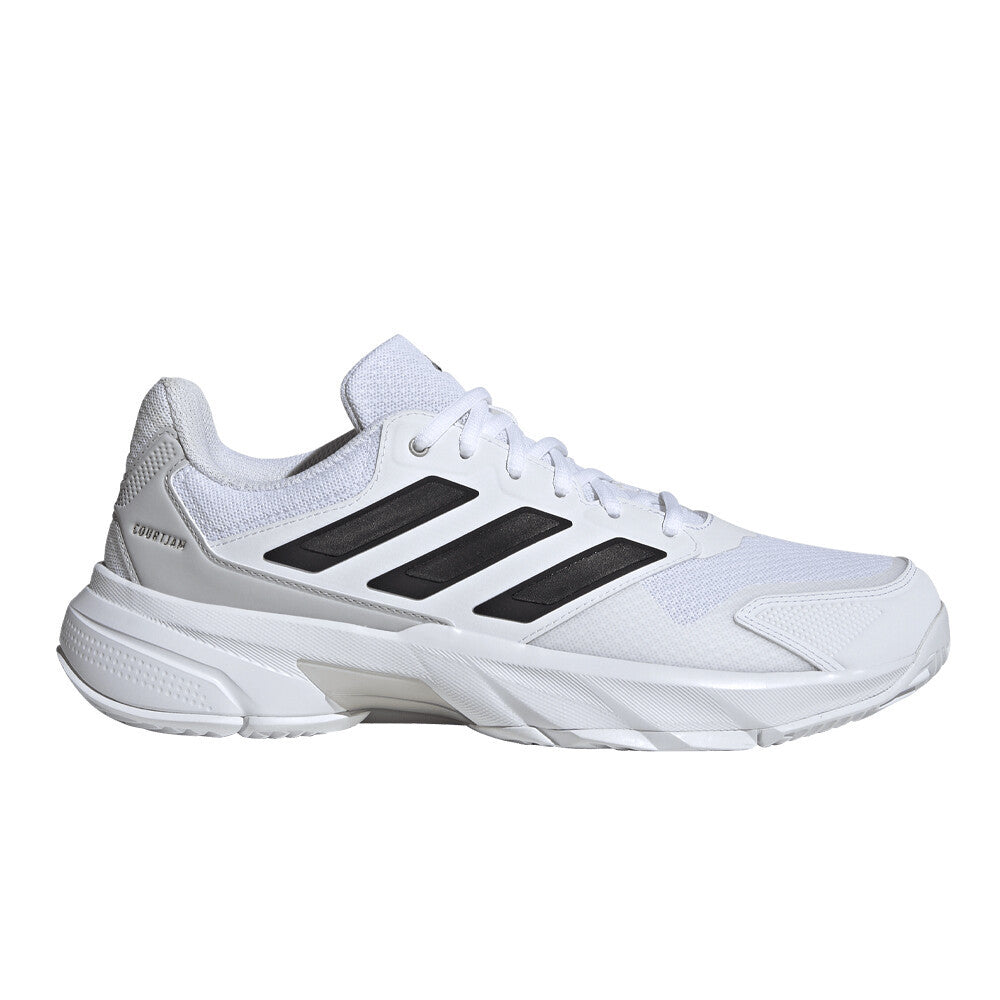 adidas CourtJam Control 3 Men's Tennis Shoes - Cloud White/Core Black/Grey