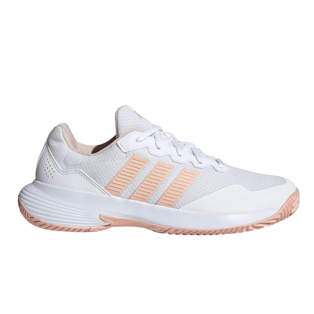adidas GameCourt 2 Women's Tennis Shoes - Cloud White/Blush Pink