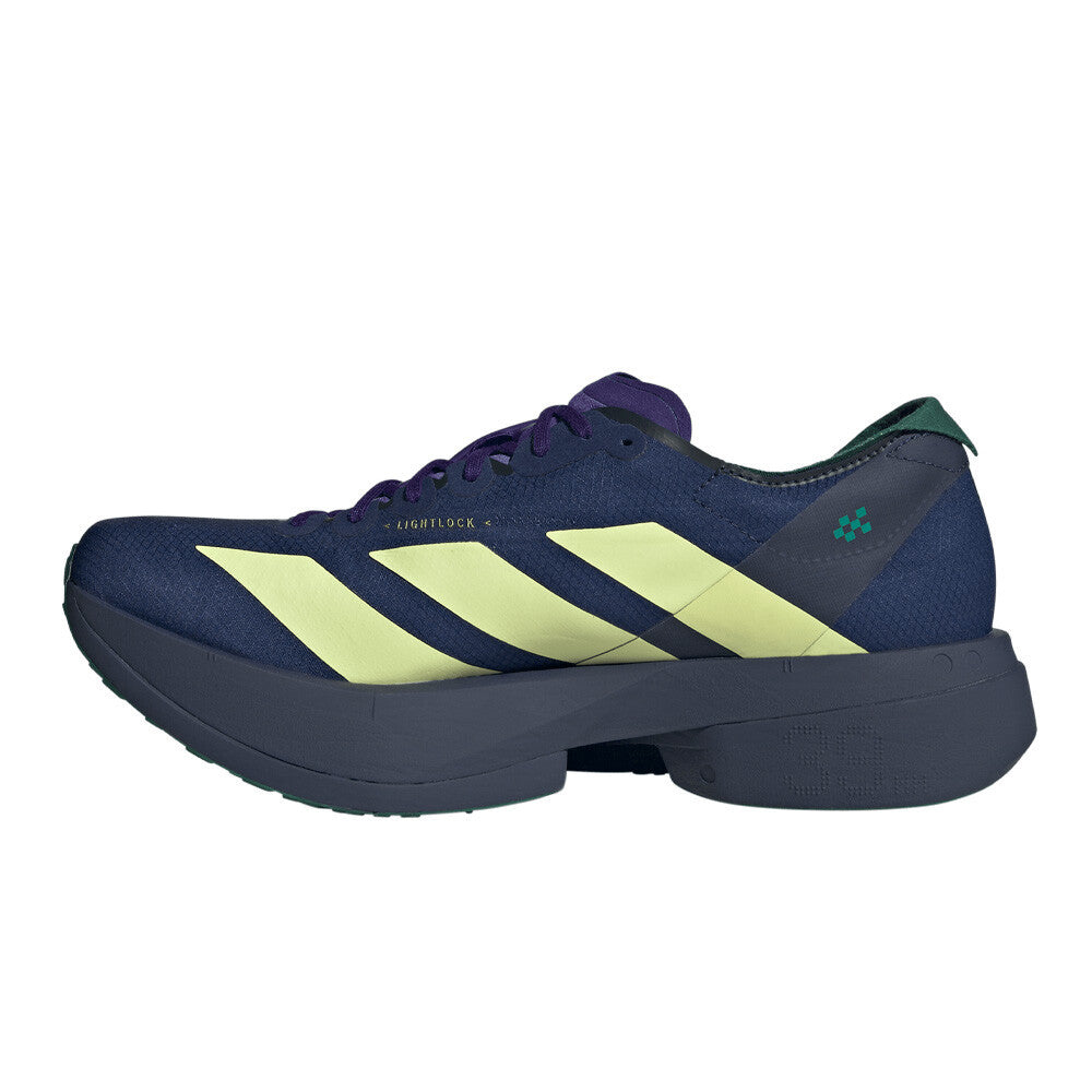 adidas Adizero Adios Pro 4 Men's Running Shoes - Dark Blue/Yellow Tint/Clear Pink