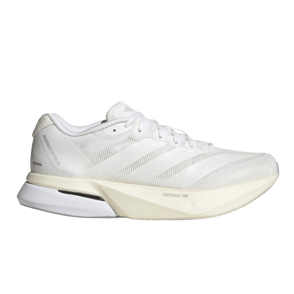 adidas Adizero Boston 13 Men's Running Shoes - Cloud White/Zero Metallic/Crystal White