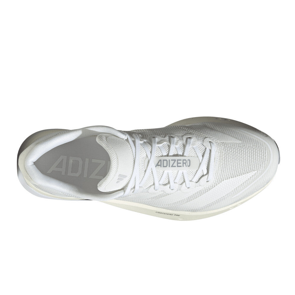 adidas Adizero Boston 13 Men's Running Shoes - Cloud White/Zero Metallic/Crystal White