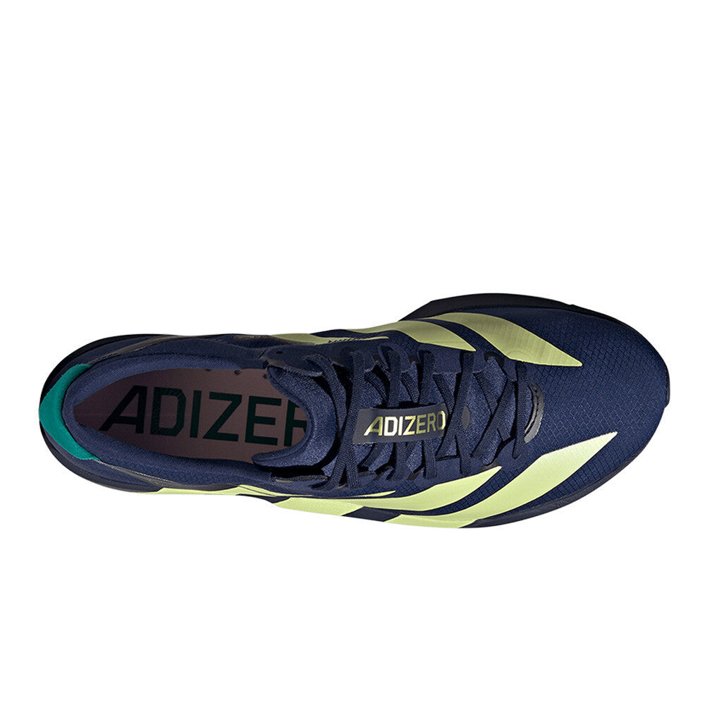 adidas Adizero Adios 9 Men's Running Shoes - Dark Blue/Yellow Tint/Clear Pink