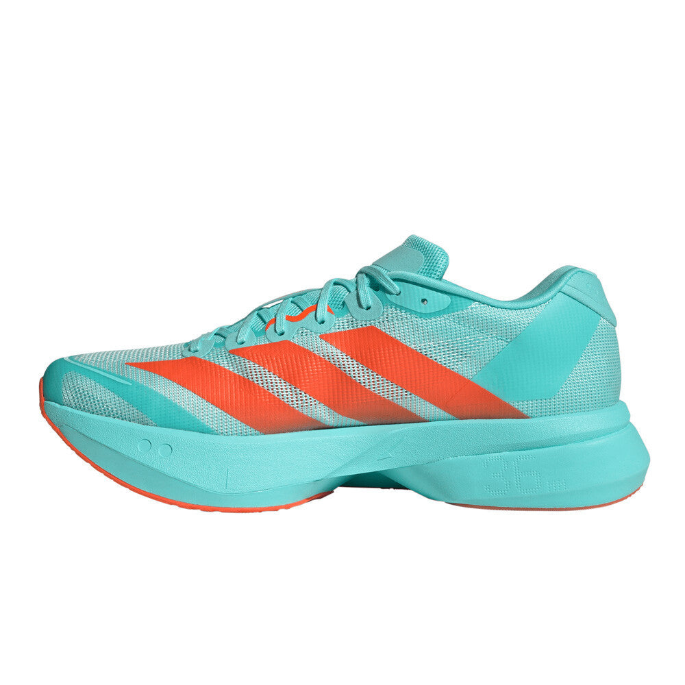 adidas Adizero Boston 13 Men's Running Shoes - Flash Aqua/Impact Orange/Iron Metallic