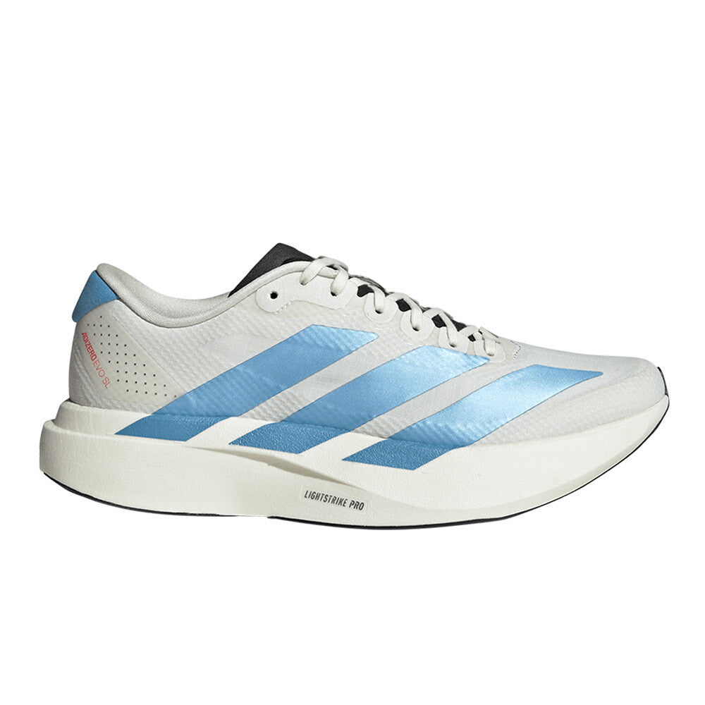 adidas Adizero EVO SL Woven Women's Running Shoes - Off White/Light Blue/Off White
