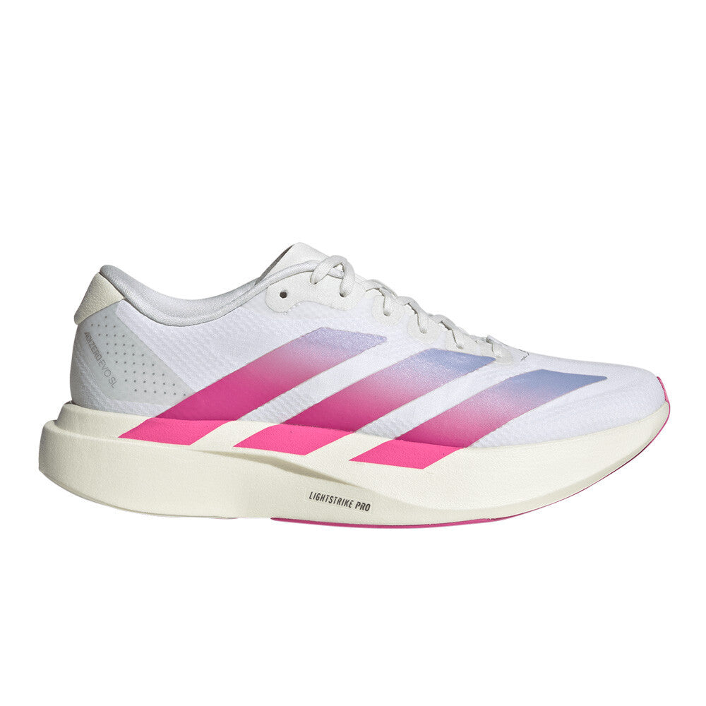 adidas Adizero EVO SL Woven Women's Running Shoes - Cloud White/Lucid Fuchsia/Violet Tone