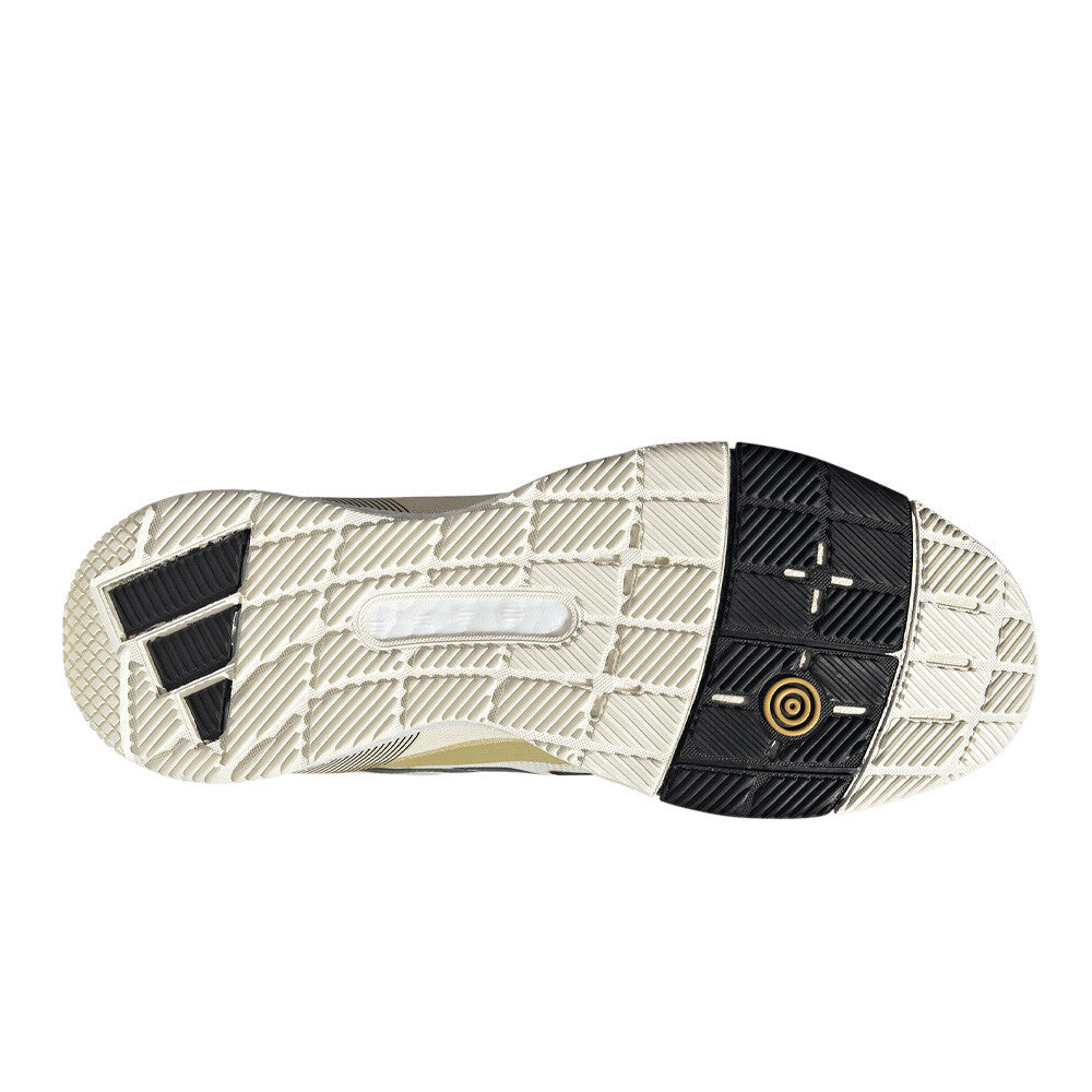 adidas Crazyquick Boost Men's Padel Shoes - Off White/Core Black/Gold Metallic