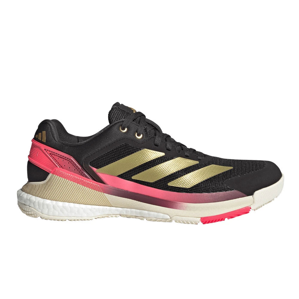 adidas Crazyquick Boost Men's Padel Shoes - Core Black/Gold Metallic/Solar Turbo