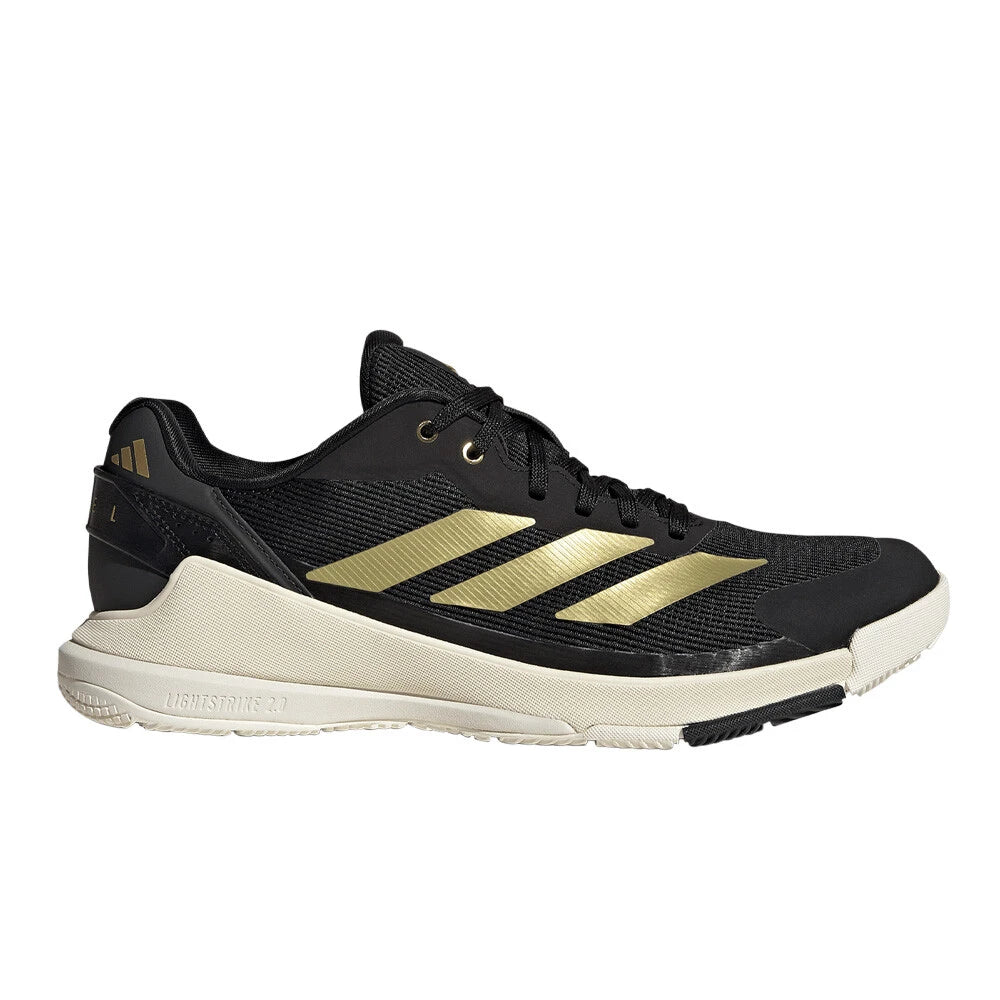 adidas Crazyquick Lightstrike Men's Padel Shoes - Off White/Core Black/Gold Metallic