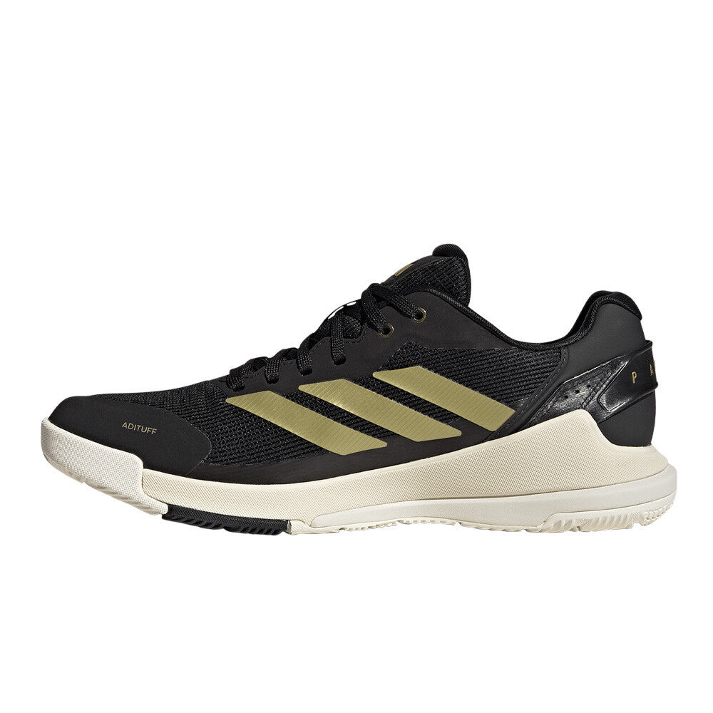 adidas Crazyquick Lightstrike Men's Padel Shoes - Off White/Core Black/Gold Metallic