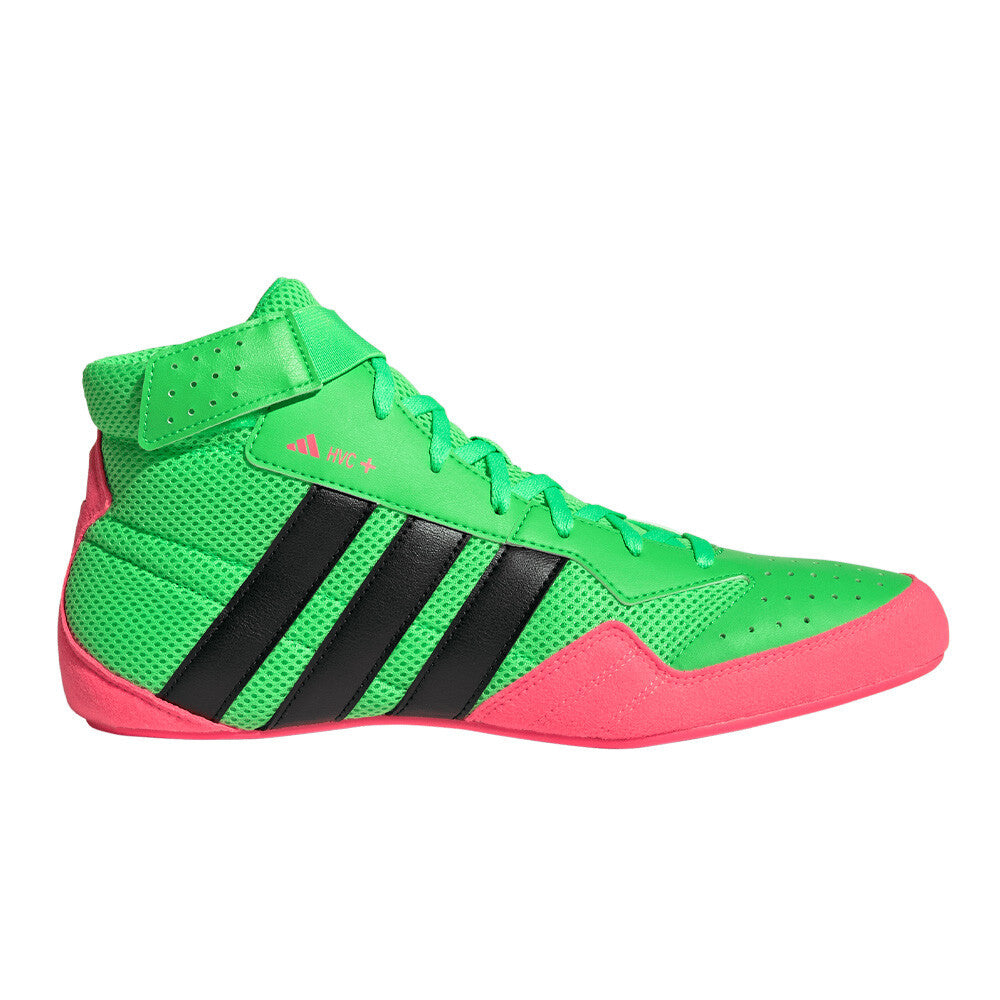 adidas HVC Plus Men's Wrestling Shoes - Screaming Green/Solar Turbo/Core Black